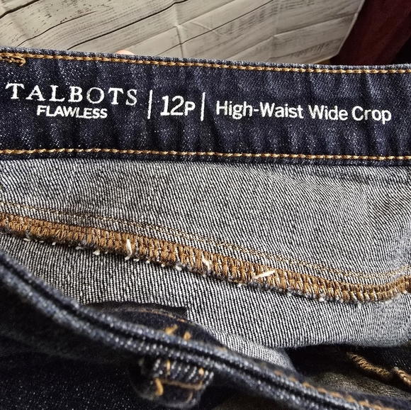 Talbots Flawless High-waist Wide Crop Capris Womans Size 12P - Picture 6 of 7